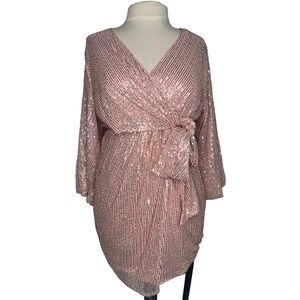 NWOT Sequin Wrap Formal Dress
